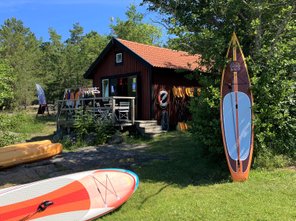 The kayak & SUP rental on the island of Rävsten, north of Roslagen.  About two hours from Stockholm.